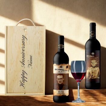 Personalised 19 Crimes Red Wine Gift Set For Occasions, 4 of 7