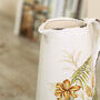 Country Flowers Ceramic Pitcher Jug Vase, thumbnail 3 of 10