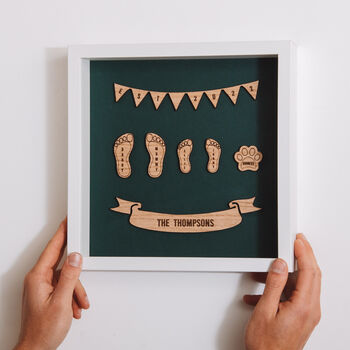 Personalised Family Footprint Frame, 2 of 11