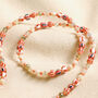 Red Stone Multicoloured Beaded Necklace, thumbnail 2 of 4