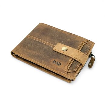 Personalised Practical Design Leather Wallet Christmas Gift For Him, 6 of 12
