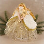 Gold Angel Christmas Tree Topper | 17cm, thumbnail 3 of 9
