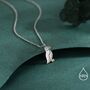 Sterling Silver Puffin Bird Pendant Necklace, thumbnail 2 of 10