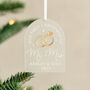 First Christmas Married Decoration With Metallic Rings, thumbnail 1 of 2