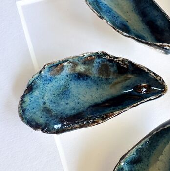 Porcelain Glazed Sea Shell Wall Art: Mussels, 5 of 5