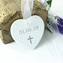 Personalised Hanging Christening Ceramic Heart, thumbnail 2 of 3