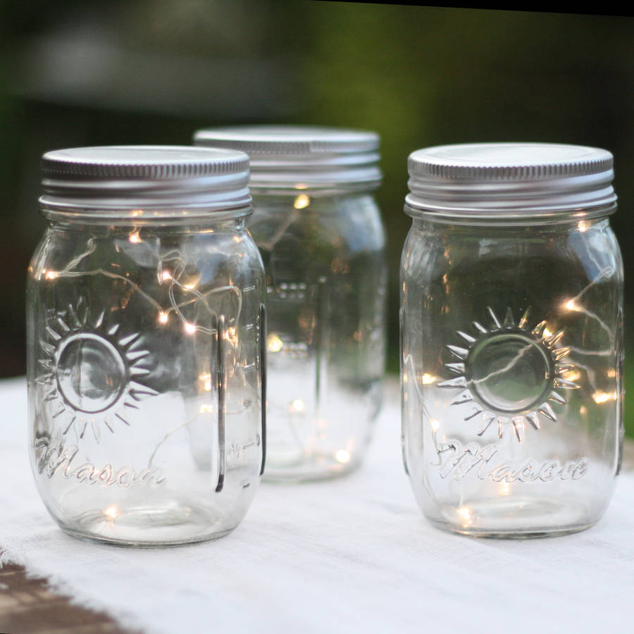 mason jar with fairy lights by the wedding of my dreams