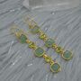 Peridot Green Jade Silver Dangle Earrings, thumbnail 6 of 8