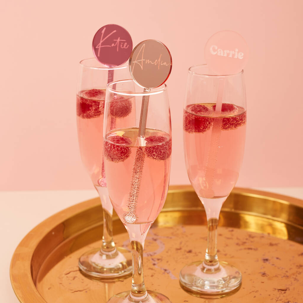 Personalised Cocktail Stirrers By Team Hen