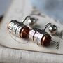 Copper And Silver Personalised Cufflinks, thumbnail 1 of 7