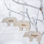 Personalised Wooden Bear Christmas Tree Decoration, thumbnail 1 of 3