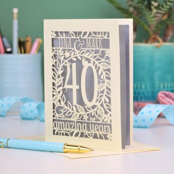 Ruby Wedding Anniversary Card 40 Amazing Years, 4 of 6