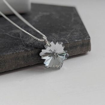 Swarovski Crystal Snowflake Necklace, 3 of 9