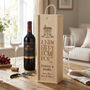 Personalised New Home Celebration Wooden Wine Box, thumbnail 2 of 3