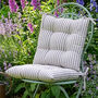 Set Of Two Pyreneés Grey Stripe Seat Pads, thumbnail 1 of 2