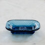 Bijou Blue Glass Soap Dish, thumbnail 1 of 3