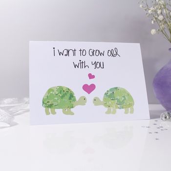 'I Want To Grow Old With You' Tortoise Card, 4 of 5