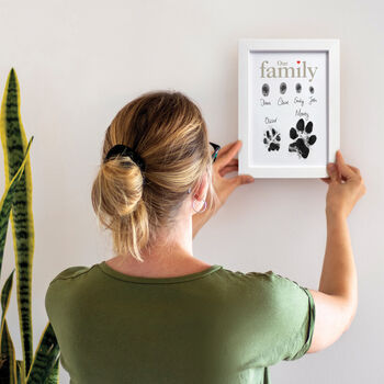 Framed Family Finger/Paw Print Frame With Ink Kit, 3 of 9