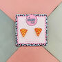 Margarita Pizza Glitter Resin Studs, thumbnail 1 of 4