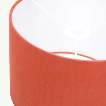 Linen Brick Red Lampshade, 6 of 8