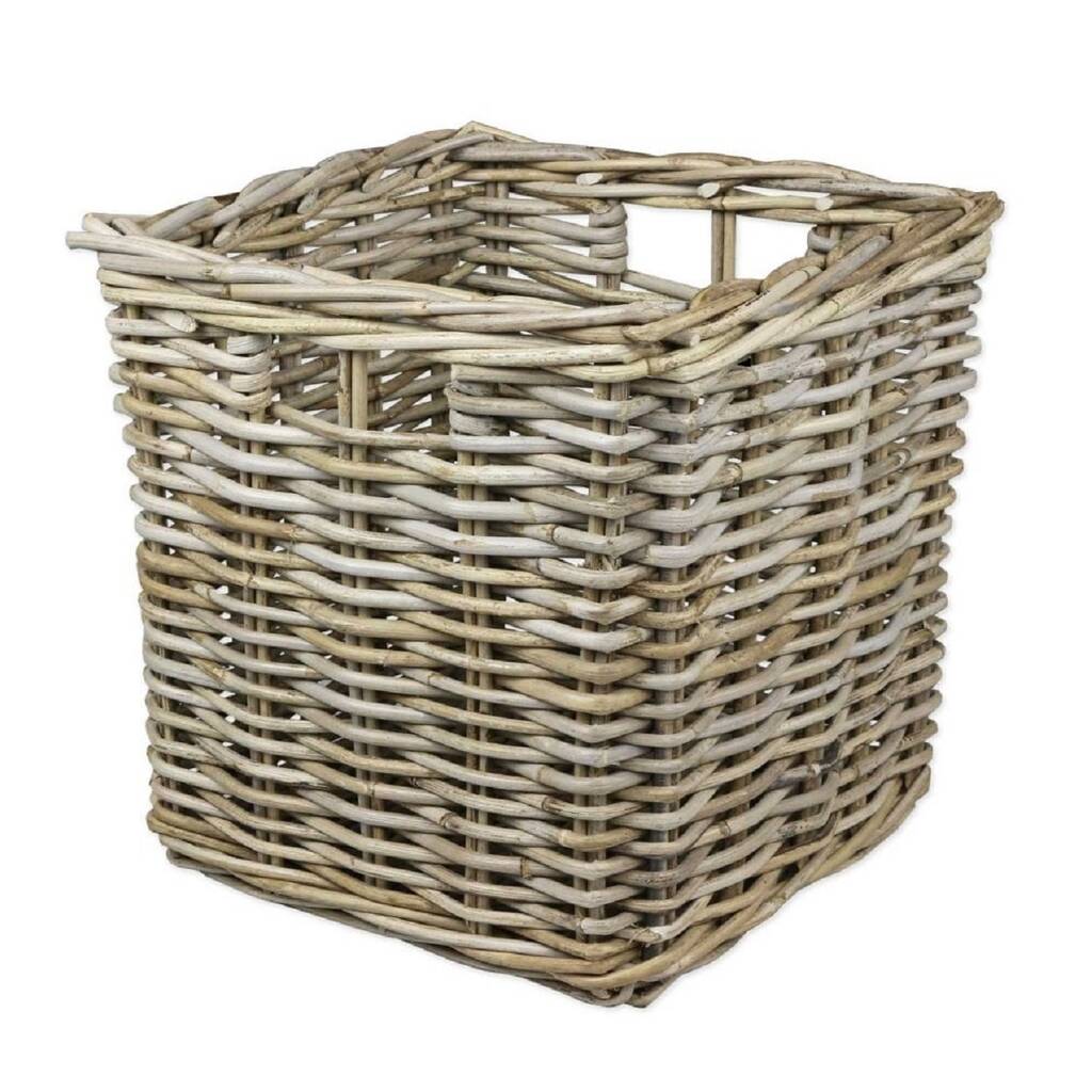 Square Rattan Storage Basket By Marquis & Dawe | notonthehighstreet.com