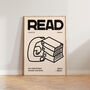 Read Hand Drawn Illustration Book Wall Art Print, thumbnail 1 of 9