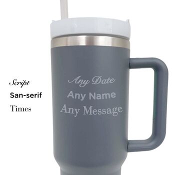 Double Wall Generous 40oz Travel Cup – Grey, 2 of 5