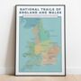 Personalised National Trails Hiking Map Art Print, thumbnail 3 of 7