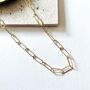 Paper Clip Link Chain Necklace, thumbnail 1 of 5