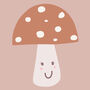 Toadstool Muted Colours Kids Room Art Print, thumbnail 2 of 6