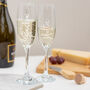 Personalised Wedding Name Champagne Flute Glass, thumbnail 2 of 4