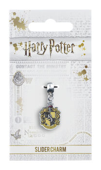 Harry Potter Hufflepuff Crest Slider Charm Silver, 2 of 2