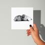 Seal Cubs Hand Drawn Greeting Card, thumbnail 1 of 6