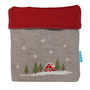 Embroidered Winter Lodge Fabric Basket, thumbnail 2 of 3