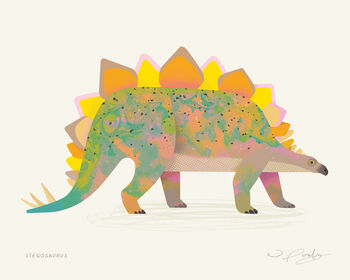 Stegosaurus Dinosaur Fine Art Print, 2 of 4