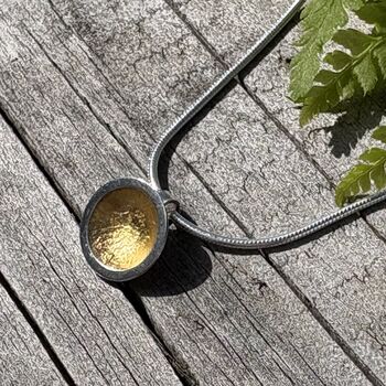 Small Gold Leaf Dome Pendant, 6 of 8