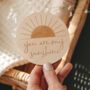 Wooden Baby Announcement Sunshine Engraved Sign, thumbnail 3 of 8