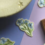 Wildflower Flax Flower Iron On Embroidered Patch, thumbnail 1 of 4