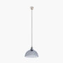 Silver Metal And Grey Glass Dome Pendant Ceiling Light, thumbnail 2 of 8