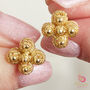 Ethnic Detailed Filigree Gold Plated Stud Earrings, thumbnail 1 of 7