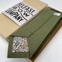 Irish Linen Tie In Olive Green, thumbnail 2 of 2