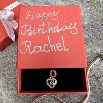 18th Birthday Charm Personalised Silver Bracelet Gift, 6 of 8