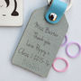 Teacher Gift Personalised Leather Rabbit Key Fob, thumbnail 2 of 8