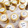 Small Round White Script Waterproof Personalised Labels, thumbnail 3 of 10