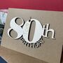 Personalised Wooden 80th Birthday Card, thumbnail 3 of 10