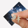 Mismatched Moon And Northern Star Earrings, thumbnail 8 of 11