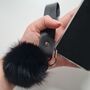 Black Pom Pom Phone Strap, thumbnail 1 of 3