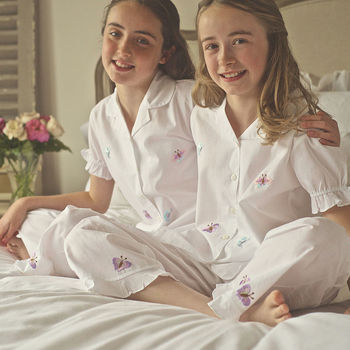 Girl's Personalised Butterfly Cotton Pj's, 3 of 3