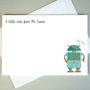 Set Of 12 Personalised Notecards With Robot, thumbnail 2 of 2