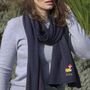 Personalised Autumn Pumpkin Cashmere Wool Scarf Gift, thumbnail 1 of 10
